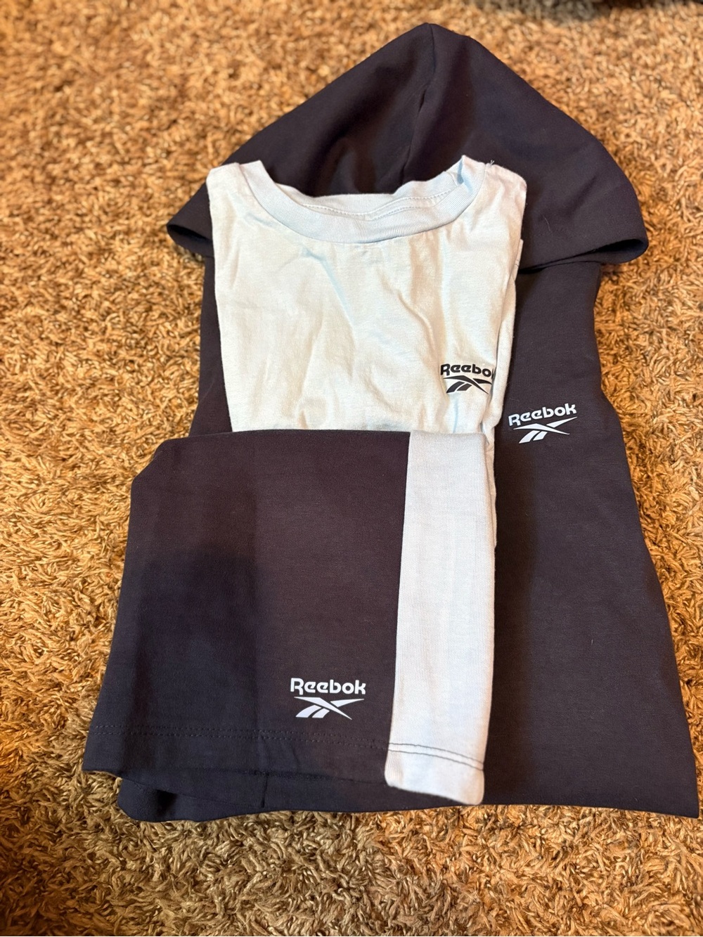 Reebok Light Blue Tee with Black Hoodie & Tee Set